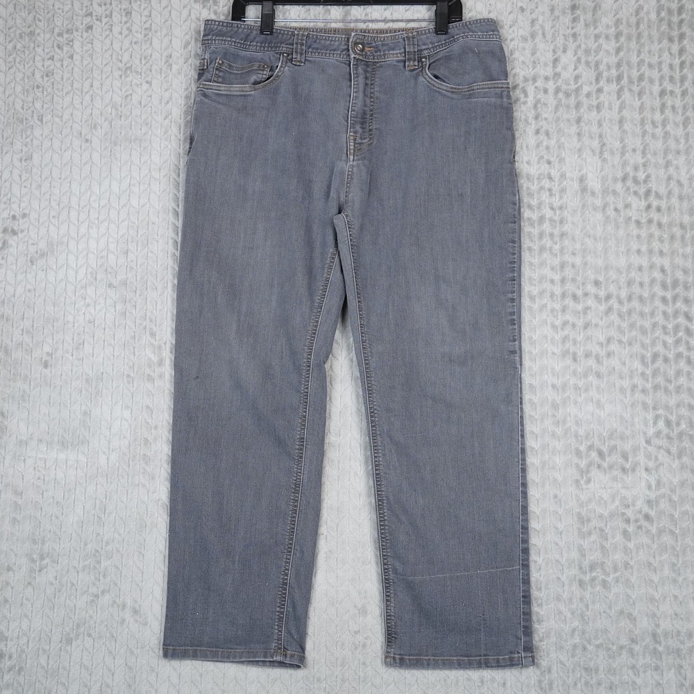 Prana Slim Fit Jeans Mens 36x28 Gray Casual Denim Pants Cotton Blend